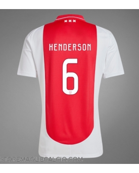 Ajax Jordan Henderson #6 Maglia Gara Casa Repliche 2024-25 Maniche Corte Ajax Jordan Henderson #6 Maglia Gara Casa Repliche 2024-25 Maniche Corte